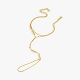 Bar Hand Chain Bracelet | 18K Gold Vermeil