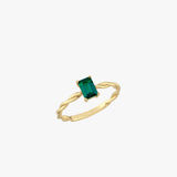 Emerald Cut Ring | 14K Solid Gold