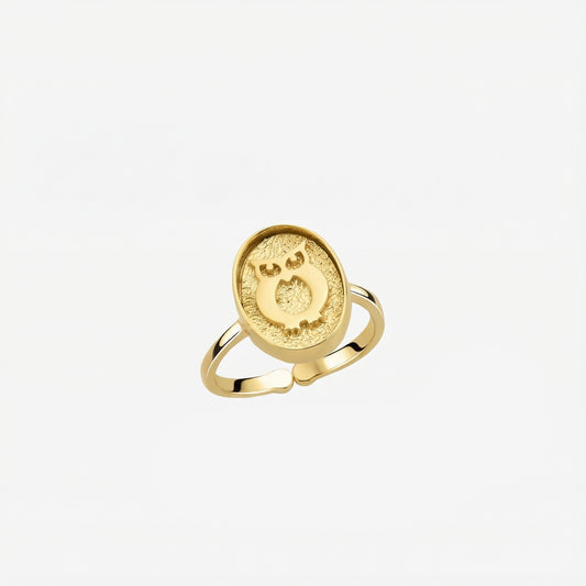 Owl Ring | 14K Gold Vermeil