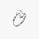 Personalized Hug Ring - 925 Sterling Silver