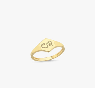 Personalized Ring | 14K Solid Gold