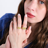 Butterfly Letter Ring | 14K Solid Gold