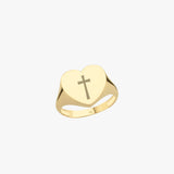 Initial Heart Ring | 14K Solid Gold