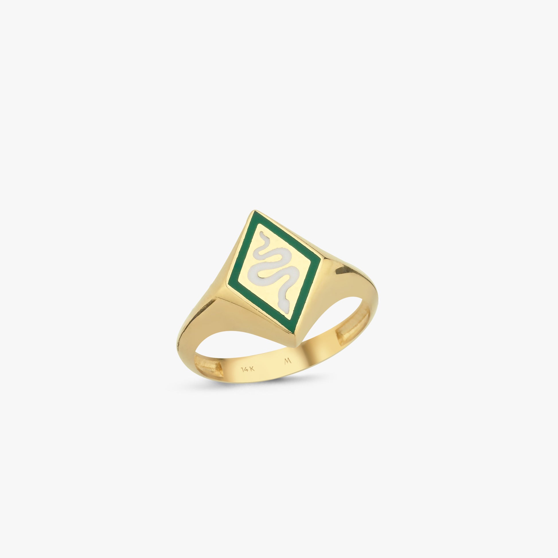 Snake Signet Ring | 14K Solid Gold