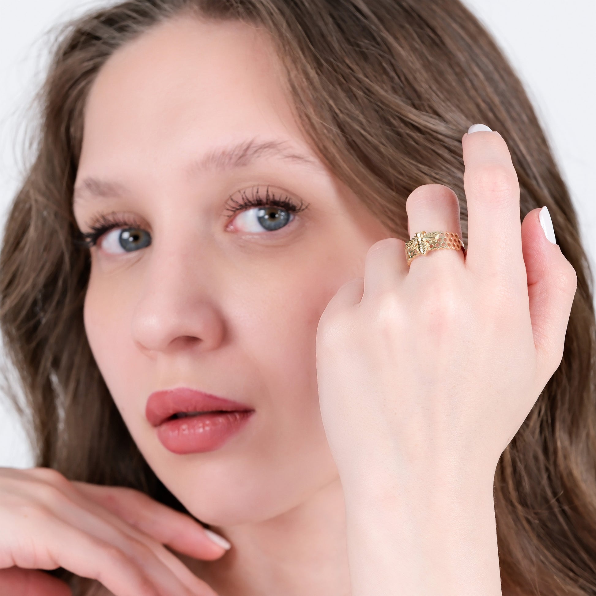 Honey Bee Ring | 14K Solid Gold