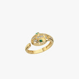 Ouroboros Snake Ring | 14K Solid Gold