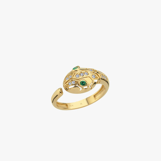 Ouroboros Snake Ring | 14K Solid Gold