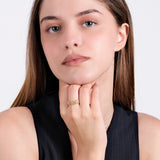 Modern Chain Ring | 14K Solid Gold