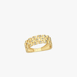 Modern Chain Ring | 14K Solid Gold