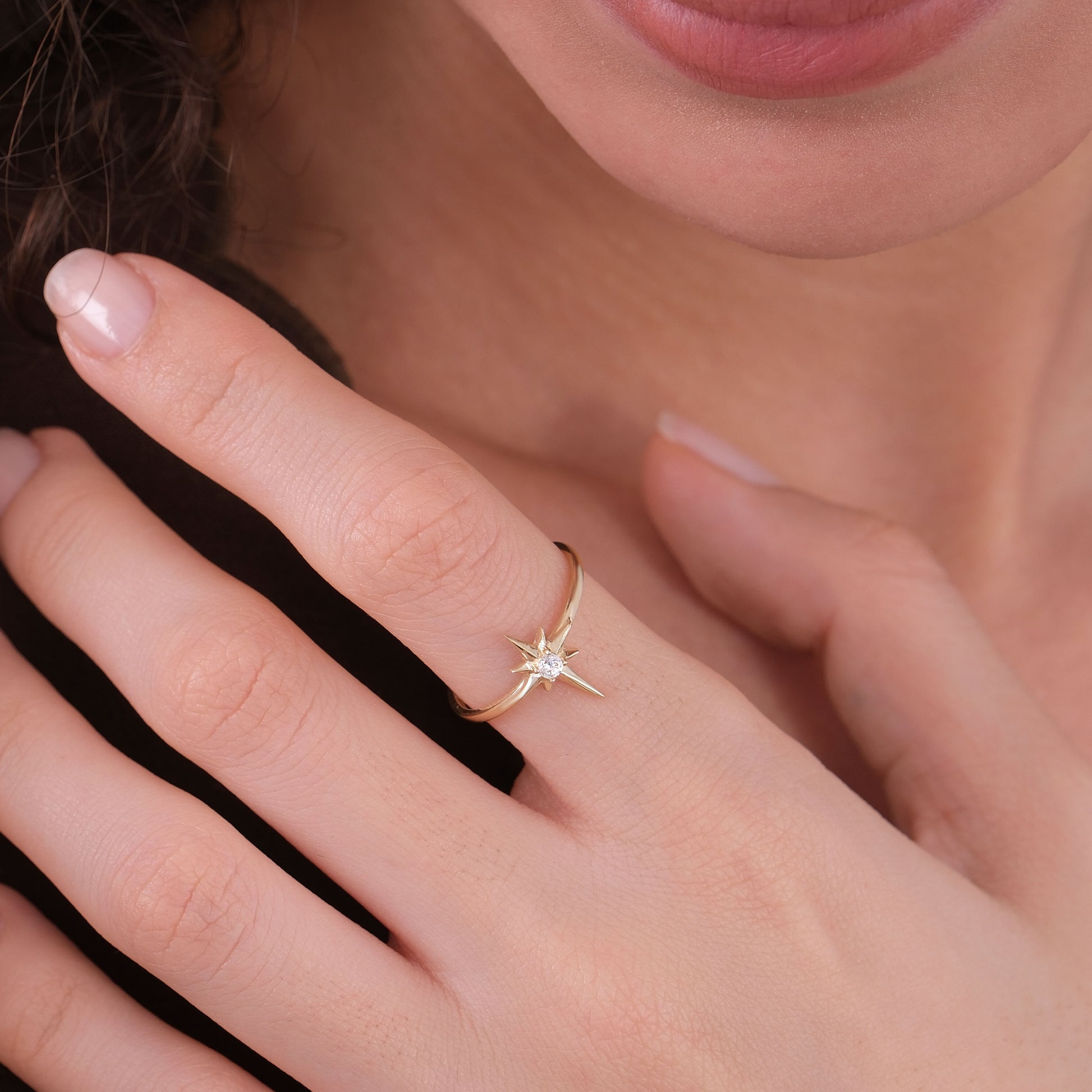 North Star Ring | 14K Solid Gold