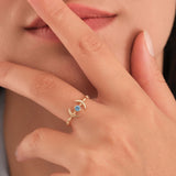 Triple Moon Ring | 14K Solid Gold