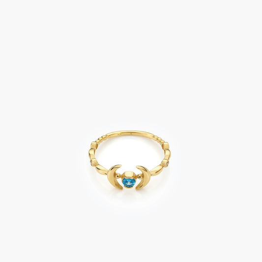 Triple Moon Ring | 14K Solid Gold