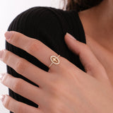 Oval Star Ring | 14K Solid Gold