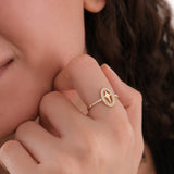Oval Star Ring | 14K Solid Gold