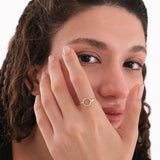 Hexagon Ring | 14K Solid Gold