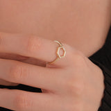 Hexagon Ring | 14K Solid Gold