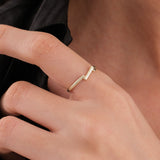 Bar Ring | 14K Solid Gold