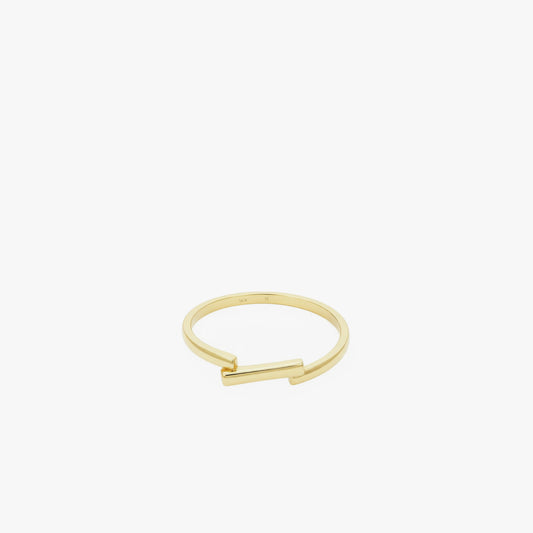 Bar Ring | 14K Solid Gold