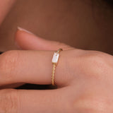 Twisted Band Ring | 14K Solid Gold