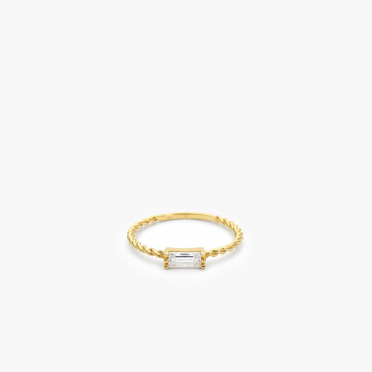 Twisted Band Ring | 14K Solid Gold