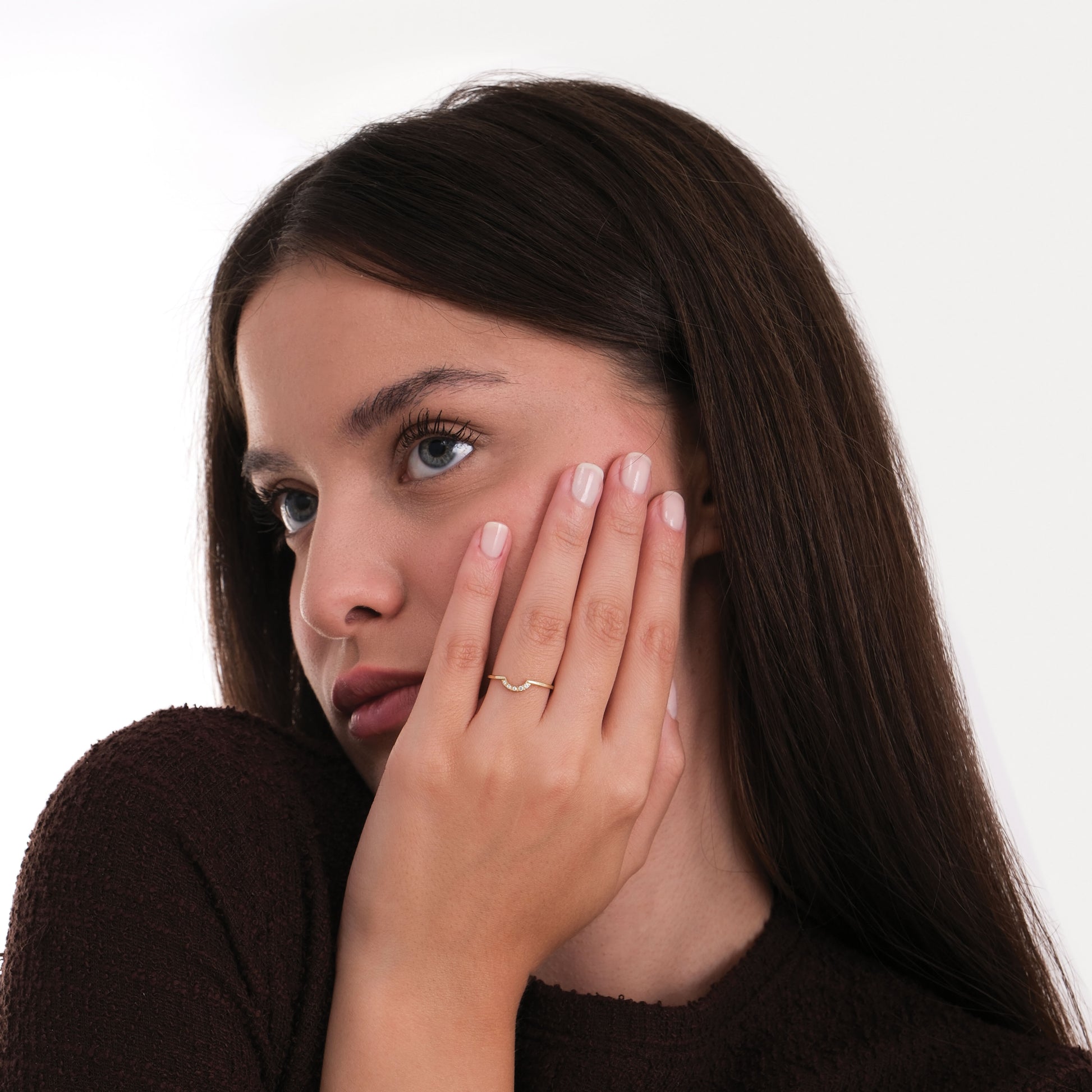 Curved Ring | 14K Solid Gold