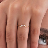 Curved Ring | 14K Solid Gold