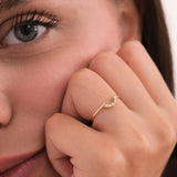 Curved Ring | 14K Solid Gold