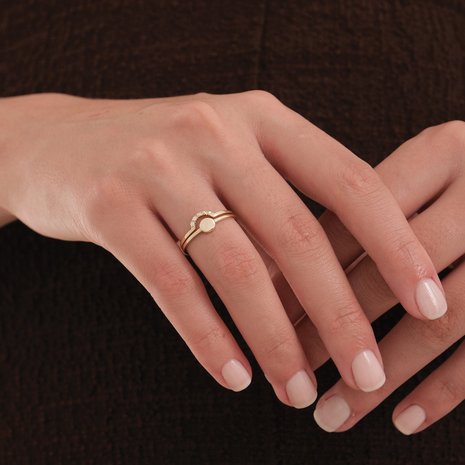 Curved Ring | 14K Solid Gold