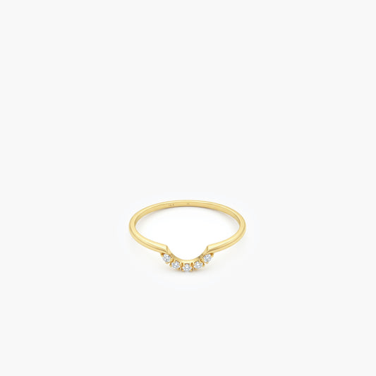 Curved Ring | 14K Solid Gold