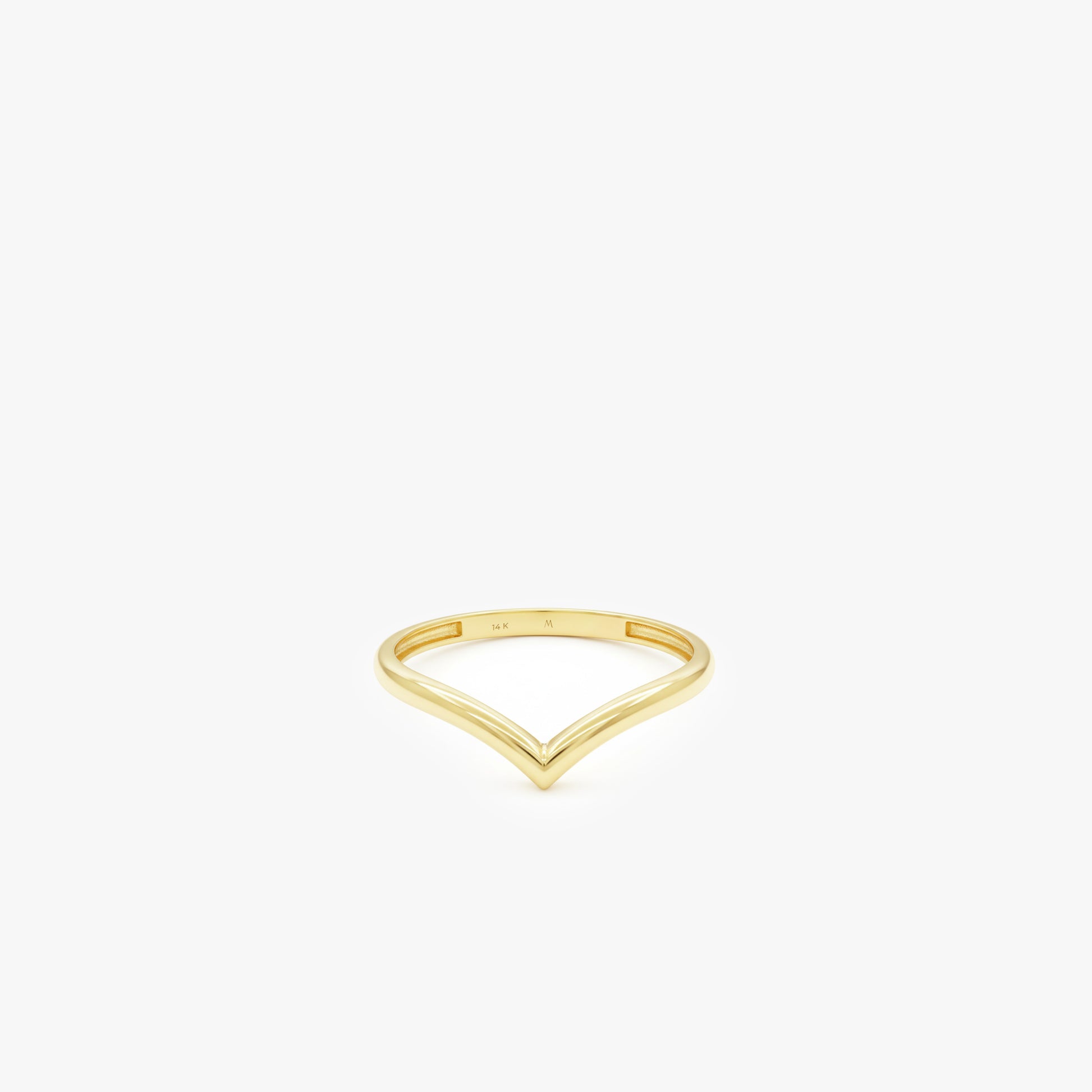 Gold Chevron Band | 14K Solid Gold