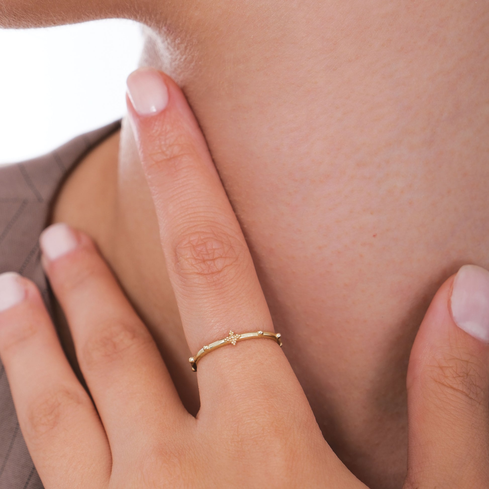 Beaded Ring | 14K Solid Gold