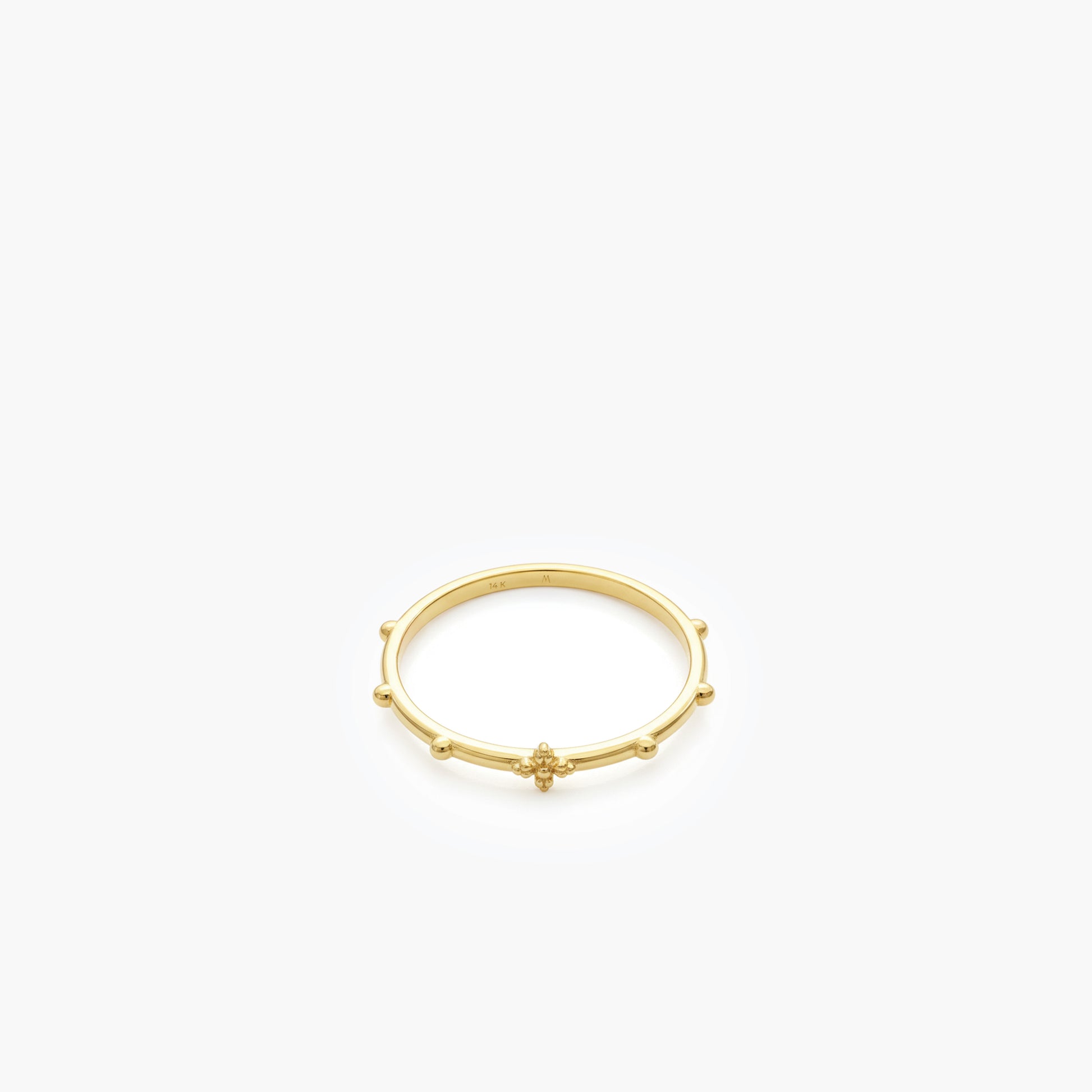 Beaded Ring | 14K Solid Gold