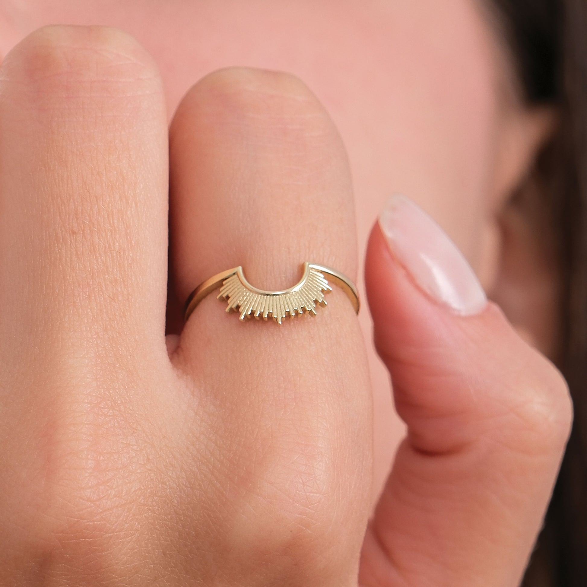 Sunrise Ring | 14K Solid Gold
