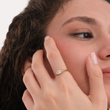 East-West Ring | 14K Solid Gold