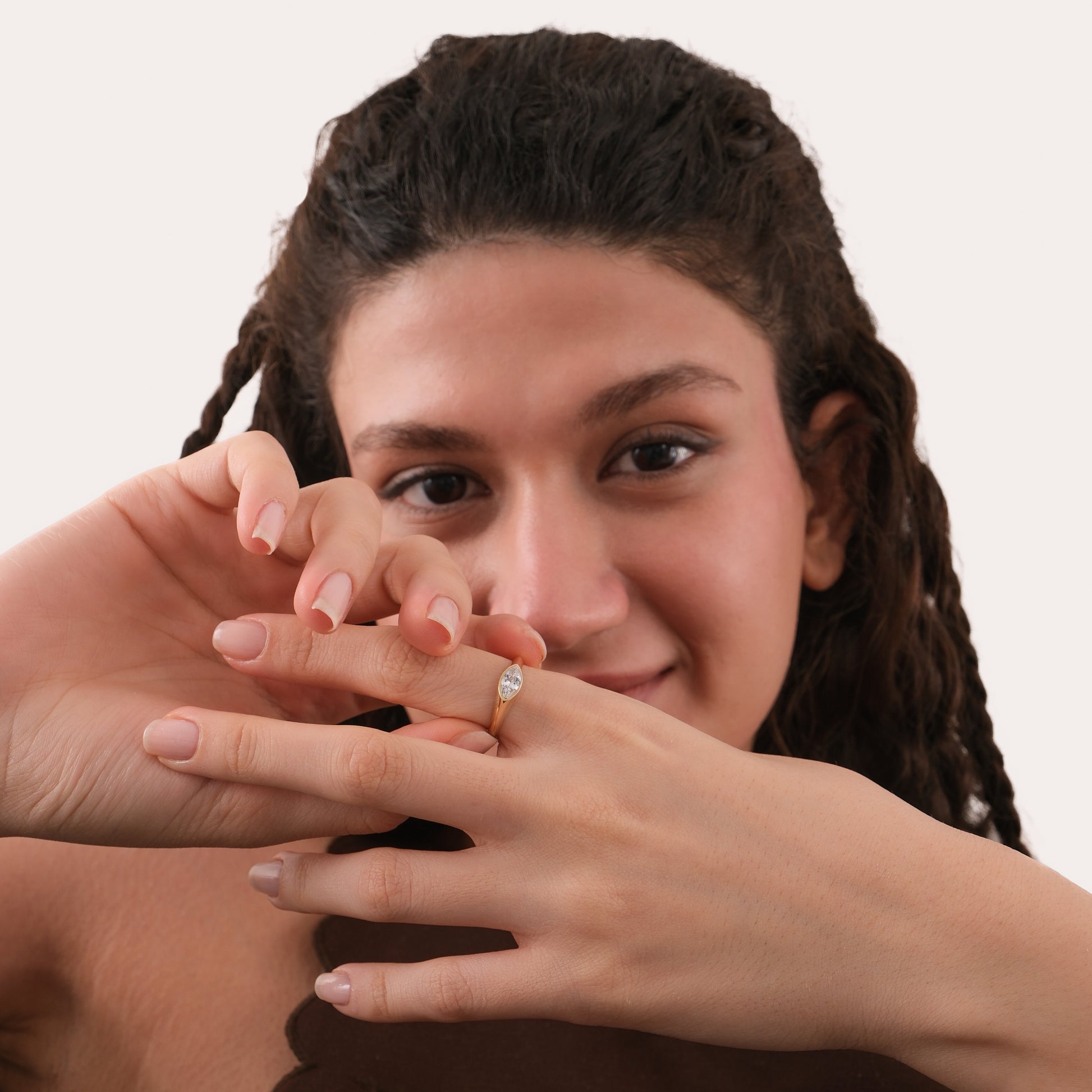 East-West Ring | 14K Solid Gold