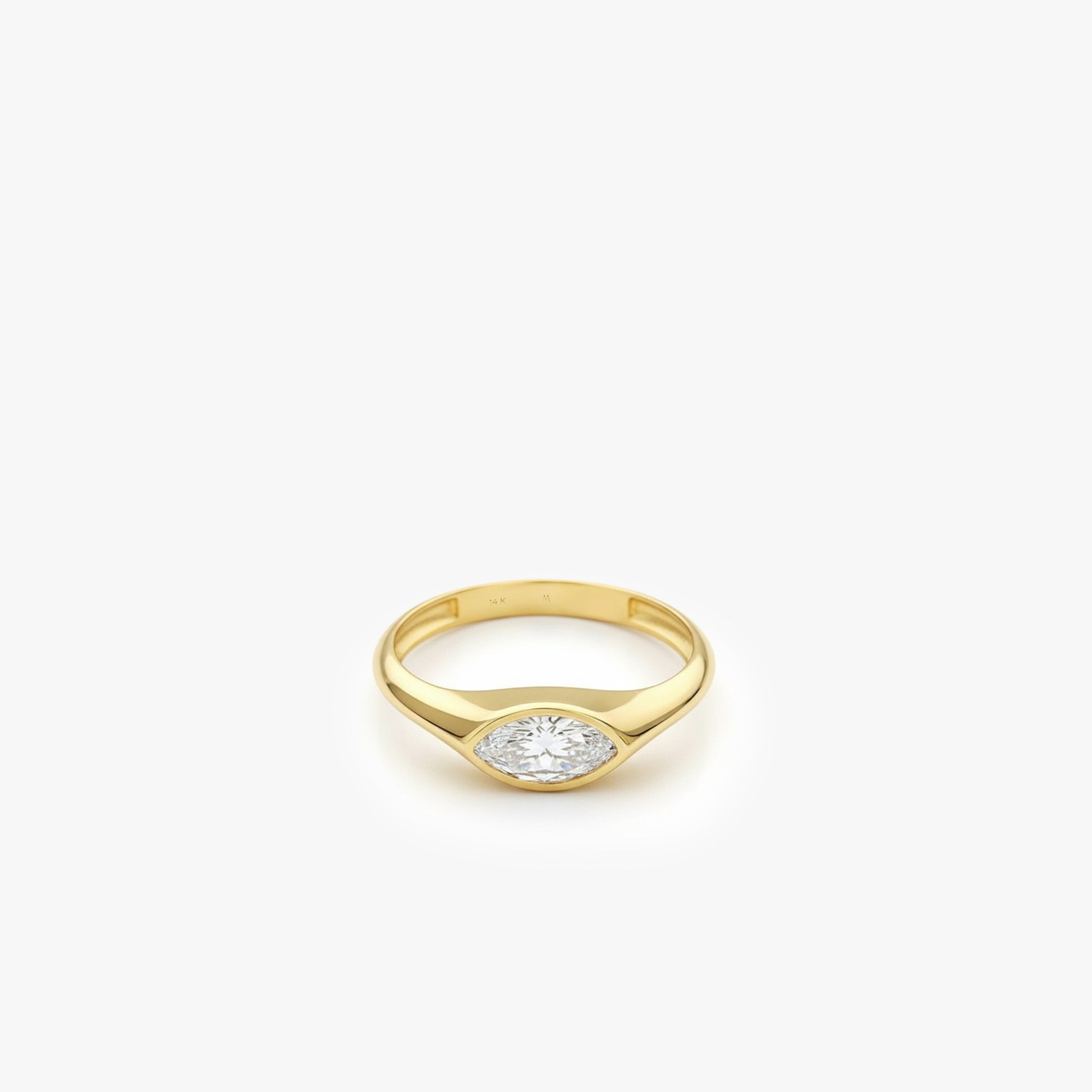 East-West Ring | 14K Solid Gold