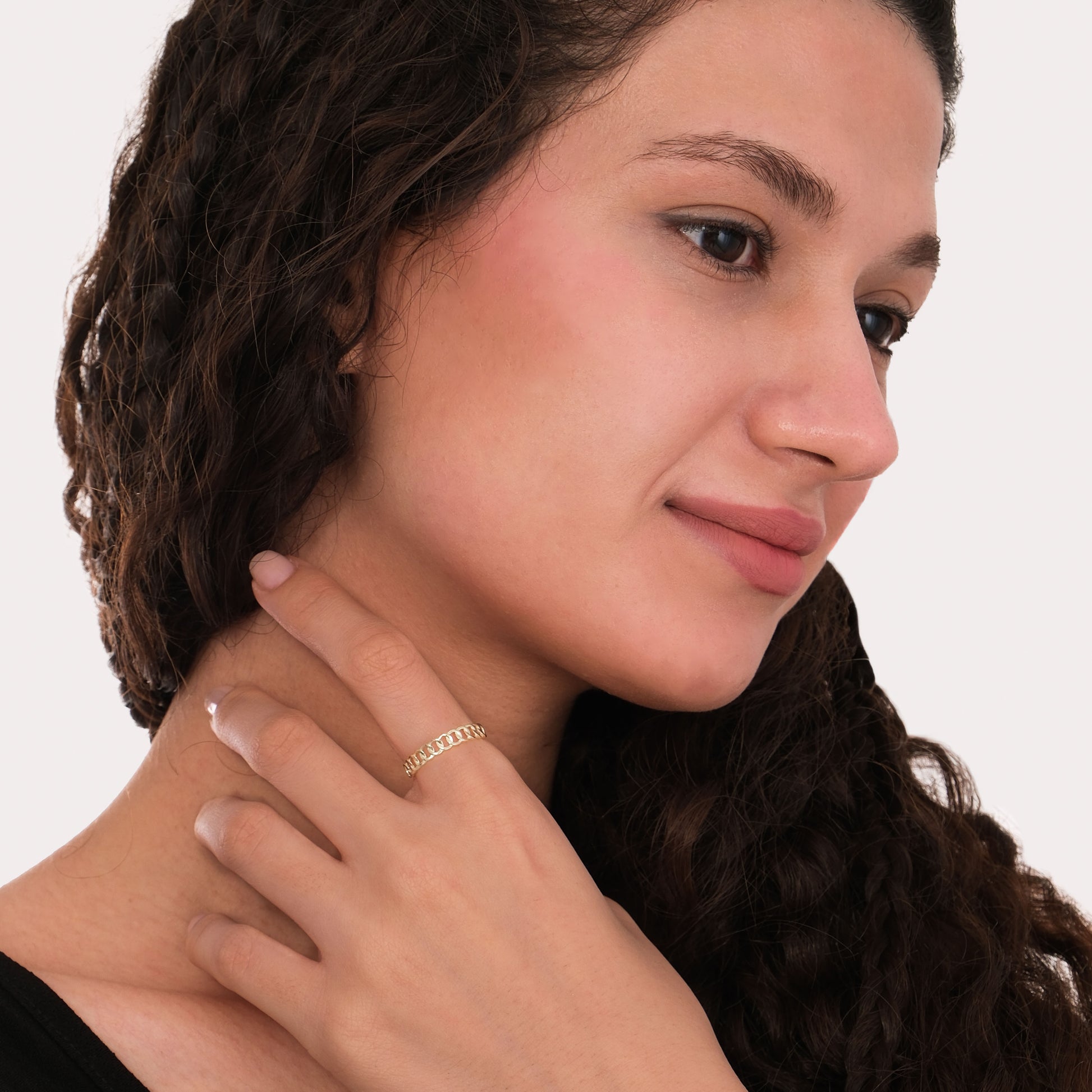 Curb Chain Ring | 14K Solid Gold