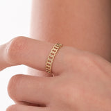 Curb Chain Ring | 14K Solid Gold