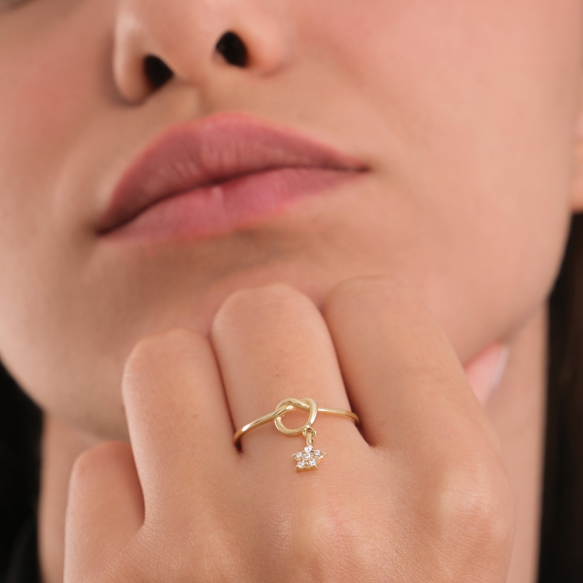 Knot Star Ring | 14K Solid Gold