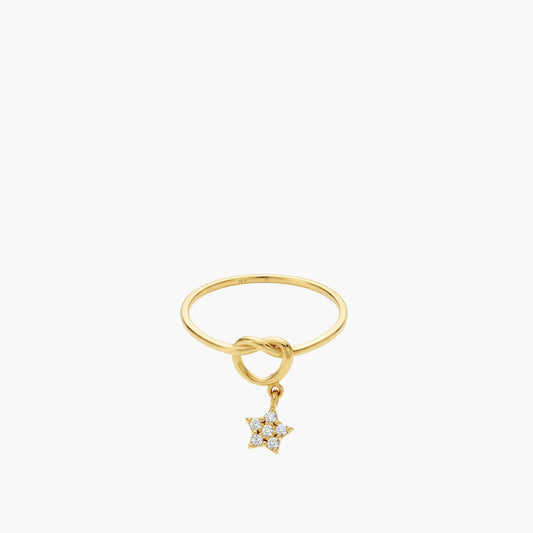 Knot Star Ring | 14K Solid Gold