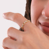 Chain Ring | 14K Solid Gold