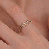 Chain Ring | 14K Solid Gold