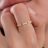 Chain Ring | 14K Solid Gold