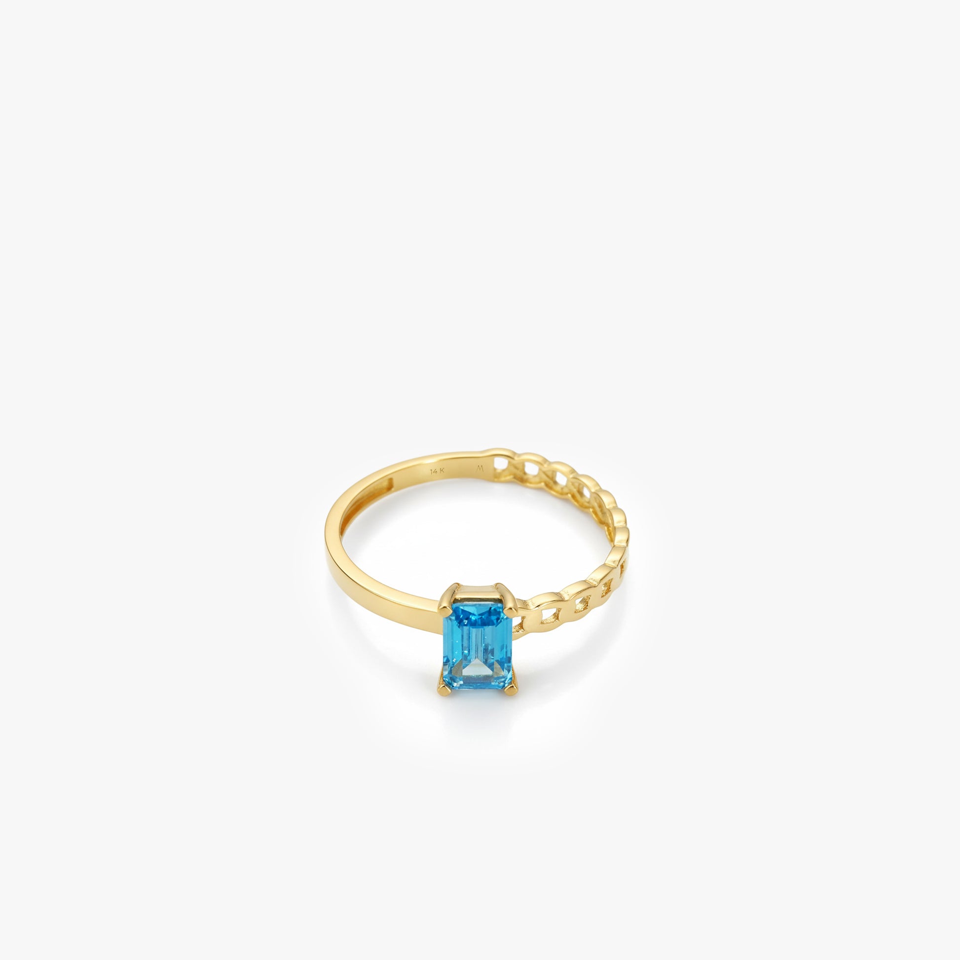 Blue Stone Ring | 14K Solid Gold
