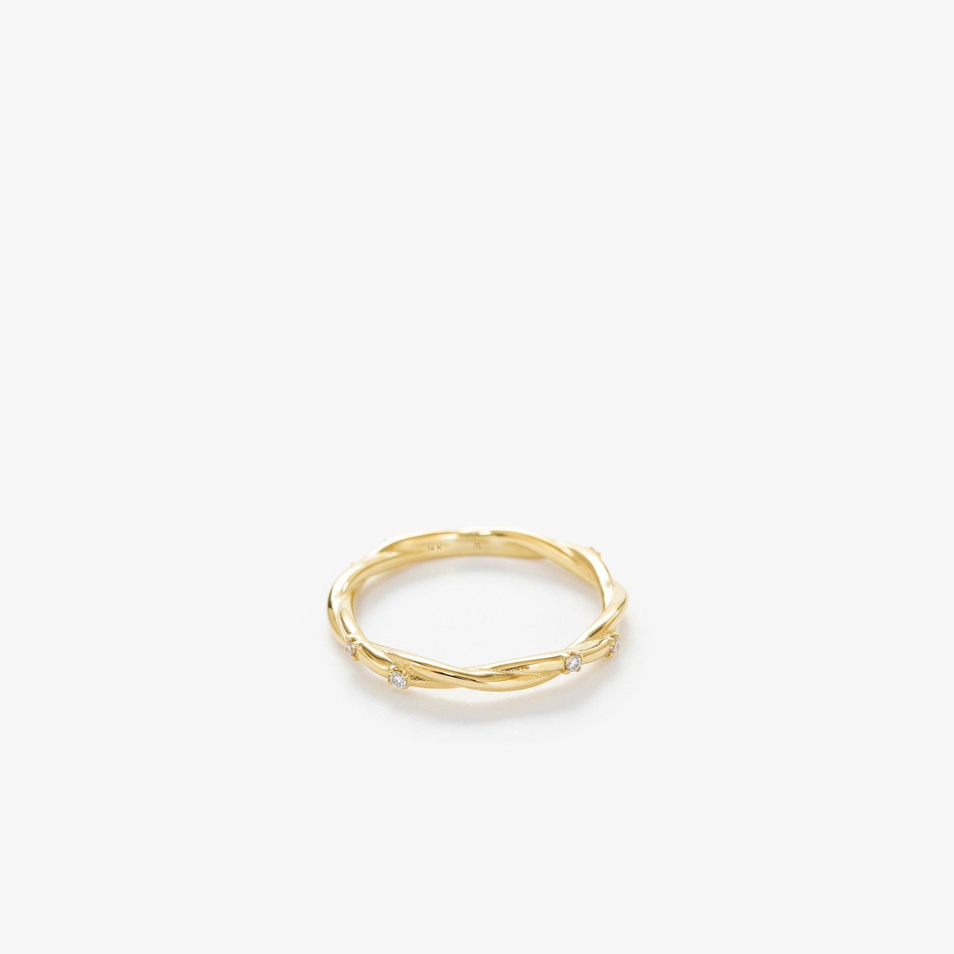 Twisted Band Ring | 14K Solid Gold