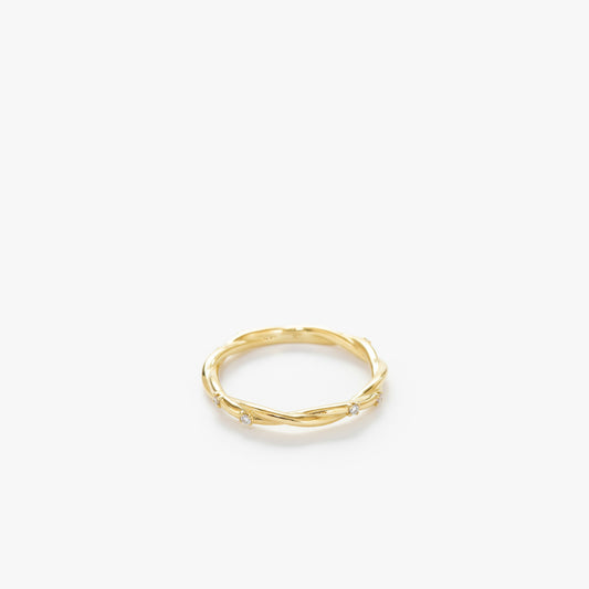 Twisted Band Ring | 14K Solid Gold