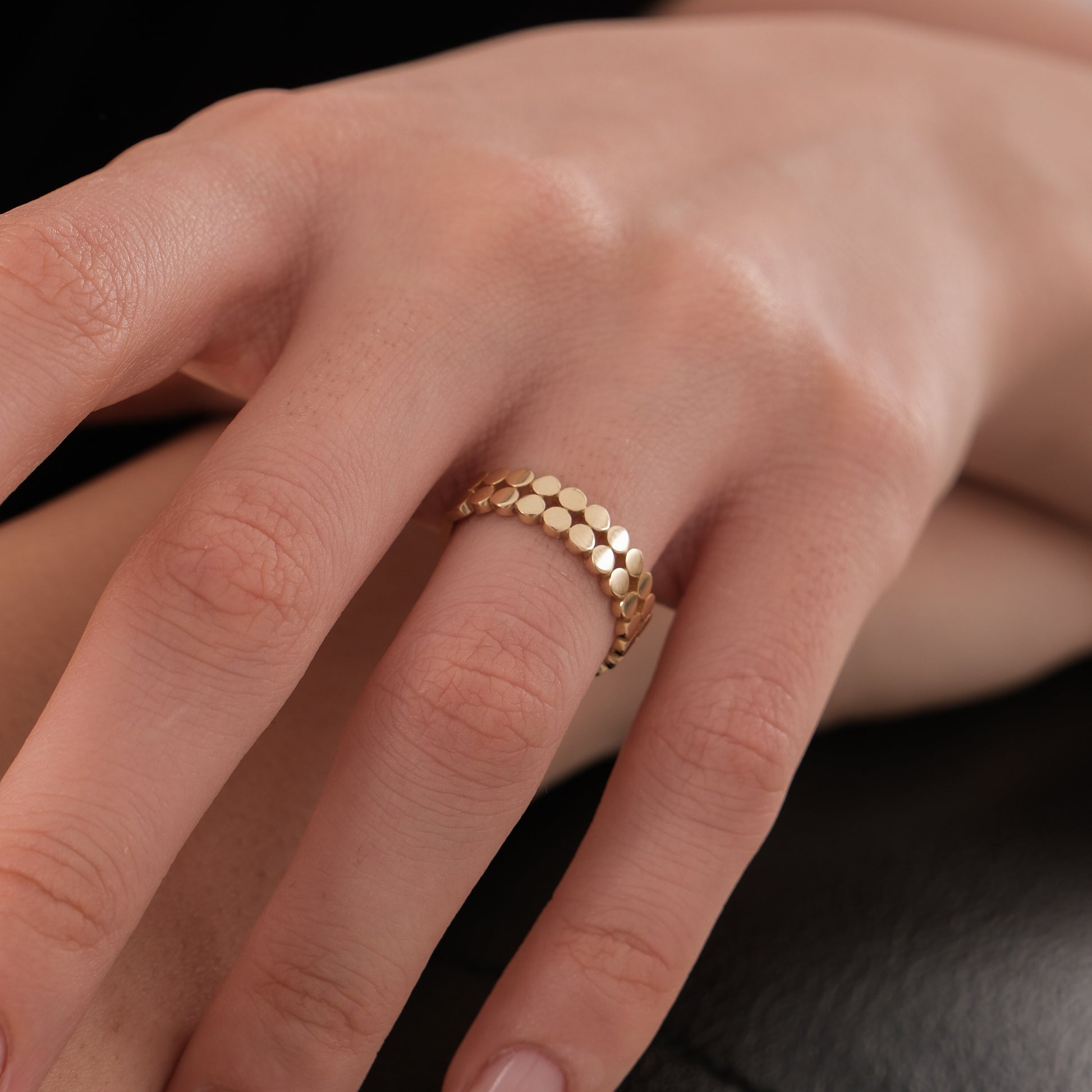 Dot Ring | 14K Solid Gold