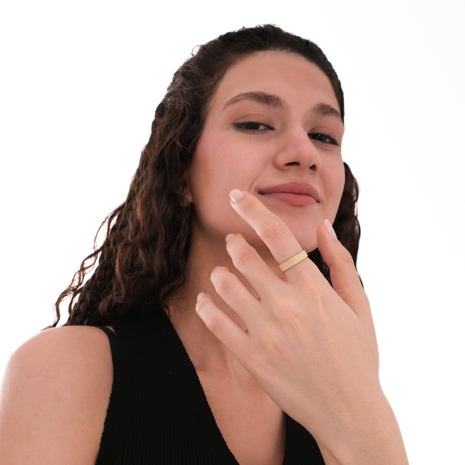 Ribbed Ring | 14K Solid Gold