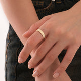 Ribbed Ring | 14K Solid Gold