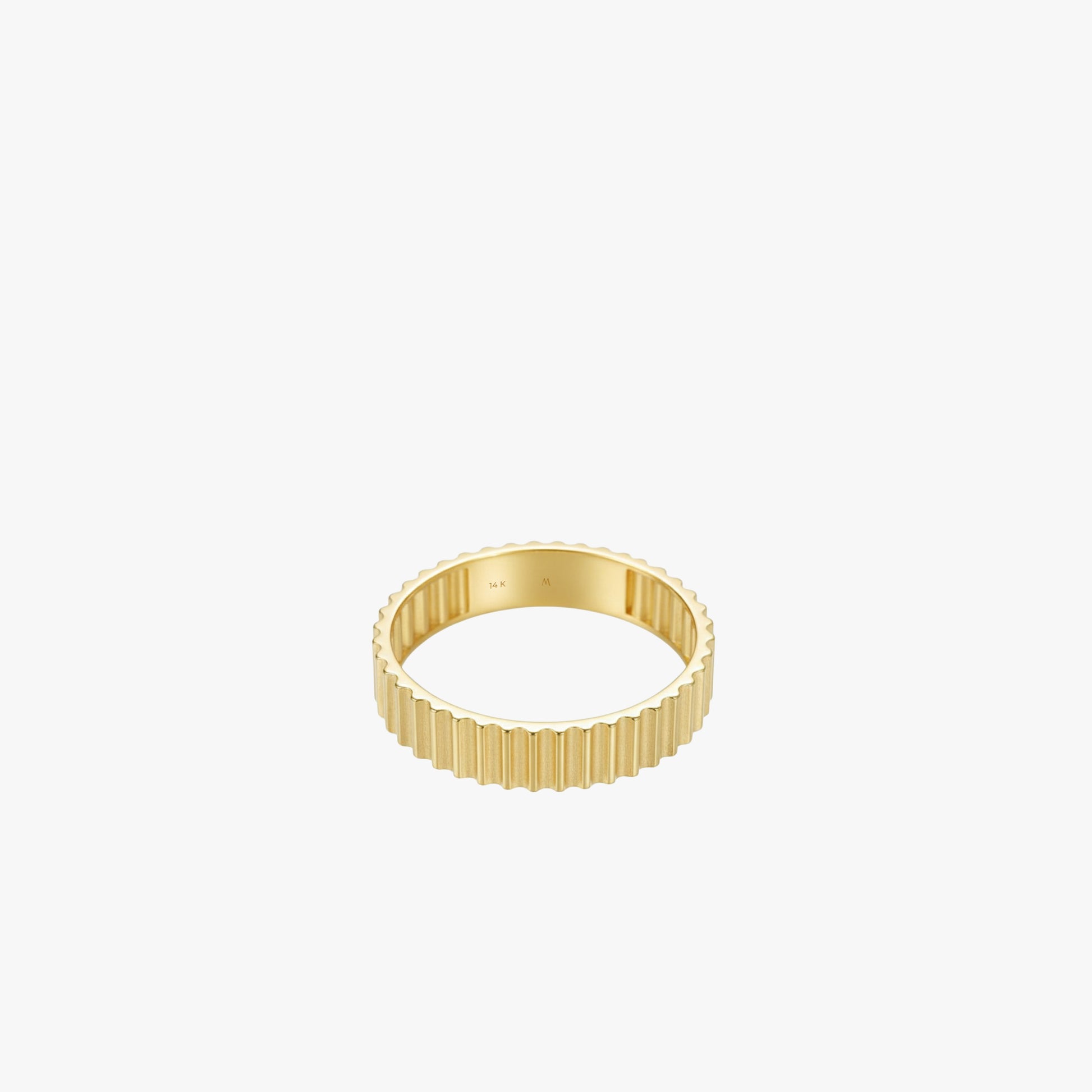 Ribbed Ring | 14K Solid Gold